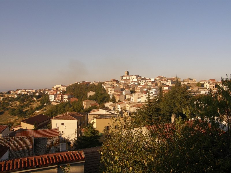Veduta panoramica del paese di Volturino sui Monti Dauni